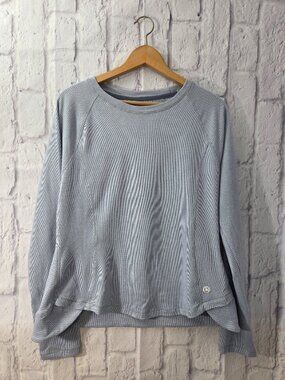 Avalanche Large Light Blue Fireside Ultra Soft Longsleeve Crewneck Tee